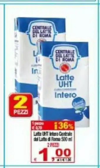 Centrale del latte di roma - latte intero a lunga conservazione uht 500 g(ml)