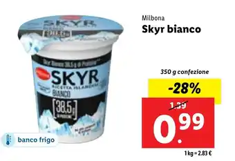 Lidl Milbona Skyr bianco 350 g confezione offerta