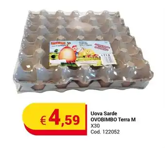 Centro Cash Uova Sarde OVOBIMBO Terra M X30 offerta