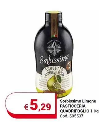 Centro Cash Sorbissimo Limone PASTICCERIA QUADRIFOGLIO 1 Kg offerta