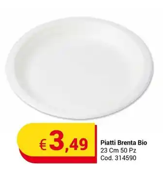 Centro Cash Piatti Brenta Bio 23 Cm 50 Pz offerta