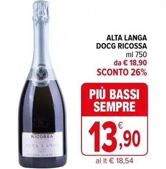 Iperal ALTA LANGA DOCG RICOSSA ml 750 offerta