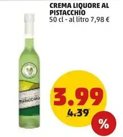 PENNY CREMA LIQUORE AL PISTACCHIO 50 cl offerta