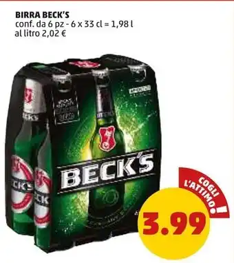 PENNY BIRRA BECK'S 1,98 l offerta