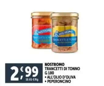 Deco Supermercati NOSTROMO TRANCETTI DI TONNO G180 offerta