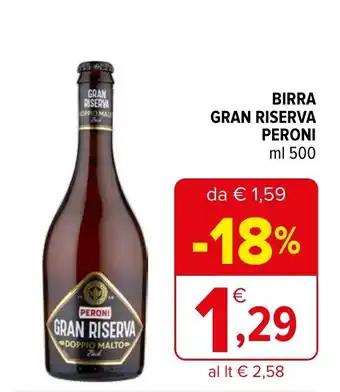 Iperal BIRRA GRAN RISERVA PERONI ml 500 offerta