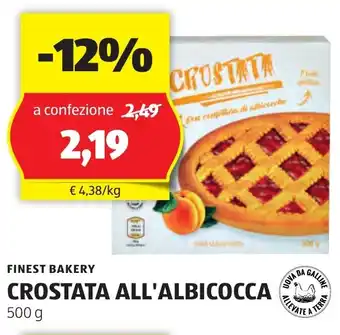 ALDI FINEST BAKERY CROSTATA ALL'ALBICOCCA 500 g offerta