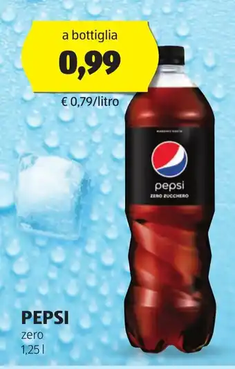 ALDI PEPSI zero 1,25 l offerta