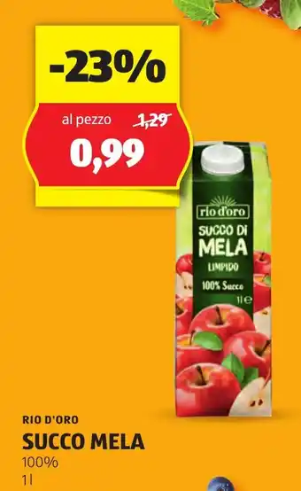 ALDI RIO D'ORO SUCCO MELA 1 l offerta