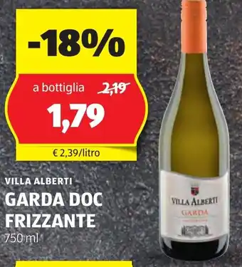 ALDI VILLA ALBERTI GARDA DOC FRIZZANTE 750 ml offerta