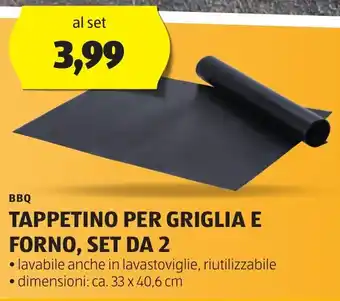 ALDI BBQ TAPPETINO PER GRIGLIA E FORNO, SET DA 2 offerta