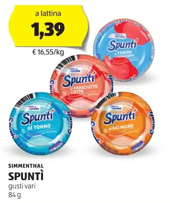 ALDI SIMMENTHAL SPUNTÌ gusti vari 84 g offerta