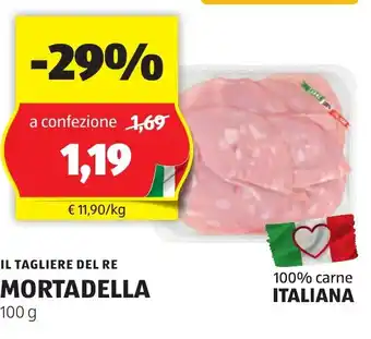 ALDI IL TAGLIERE DEL RE MORTADELLA 100 g offerta