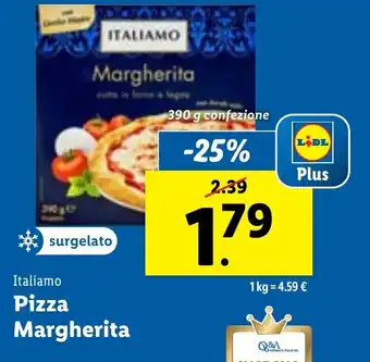 Lidl Italiamo Pizza Margherita 390 g confezione offerta