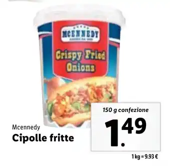 Lidl Mcennedy Cipolle fritte 150 g confezione offerta