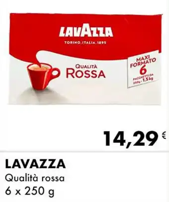 Iper Tosano LAVAZZA Qualità rossa 6 x 250 g offerta