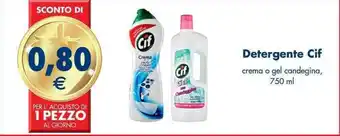 Esselunga Detergente Cif crema o gel candegina, 750 ml offerta