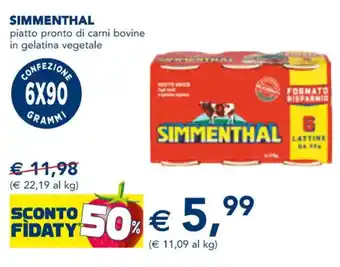 Esselunga SIMMENTHAL piatto pronto di carni bovine in gelatina vegetale offerta