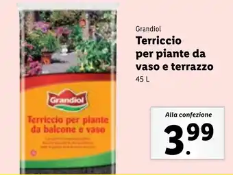 Lidl Grandiol Terriccio per piante da vaso e terrazzo 45 L offerta