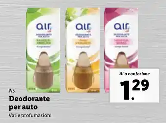 Lidl W5 Deodorante per auto offerta