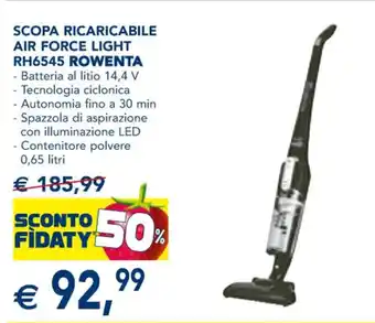 Esselunga SCOPA RICARICABILE AIR FORCE LIGHT RH6545 ROWENTA offerta