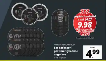 Lidl PARKSIDE PERFORMANCE Set accessori per smerigliatrice angolare offerta