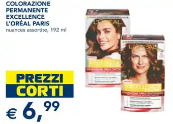 Esselunga COLORAZIONE PERMANENTE EXCELLENCE L'ORÉAL PARIS 192 ml offerta