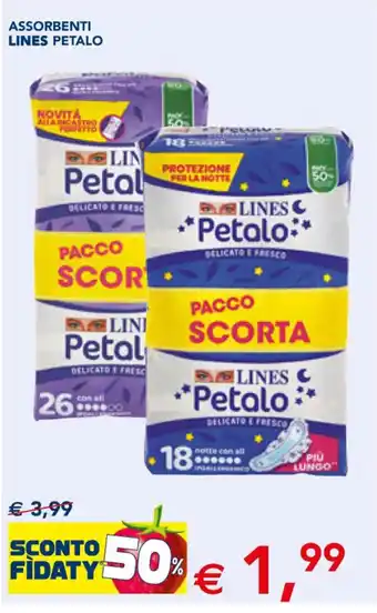 Esselunga ASSORBENTI LINES PETALO offerta