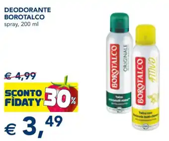 Esselunga DEODORANTE BOROTALCO spray, 200 ml offerta