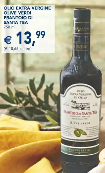 Esselunga OLIO EXTRA VERGINE OLIVE VERDI FRANTOIO DI SANTA TEA 750 ml offerta