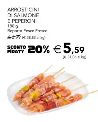 Esselunga ARROSTICINI DI SALMONE E PEPERONI 180 g offerta