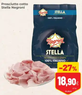 Coop famiglia cooperativa Prosciutto cotto Stella Negroni offerta