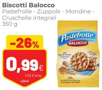 Coop famiglia cooperativa Biscotti Balocco Pastefrolle - Zuppole - Mondine - Cruschelle integrali 350 g offerta