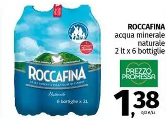 Pam ROCCAFINA acqua minerale naturale 2 lt x 6 bottiglie offerta