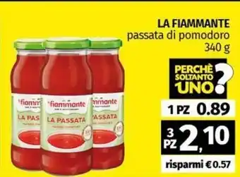 Pam LA FIAMMANTE passata di pomodoro 340 g offerta