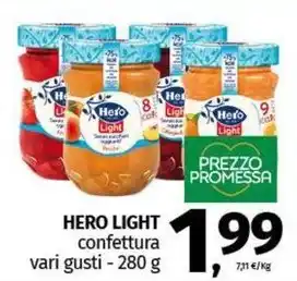 HERO LIGHT confettura vari gusti - 280 g