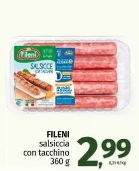 Pam FILENI salsiccia con tacchino offerta