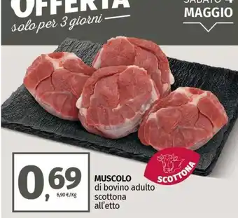 Pam MUSCOLO di bovino adulto scottona all'etto offerta