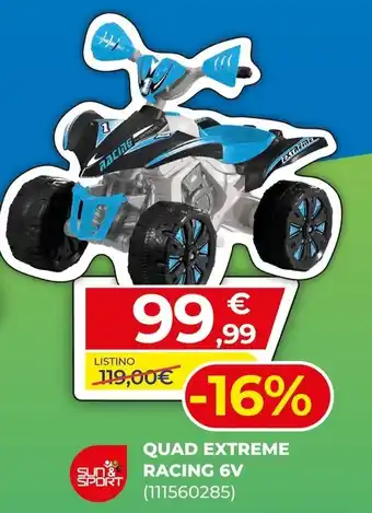 Toys Center QUAD EXTREME SHORT RACING 6V offerta