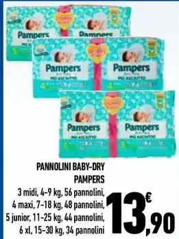 Conad City PANNOLINI BABY-DRY PAMPERS offerta