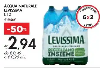 Bennet ACQUA NATURALE LEVISSIMA L12 offerta