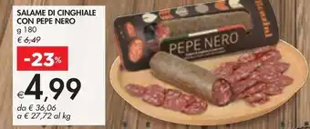 Bennet SALAME DI CINGHIALE CON PEPE NERO offerta