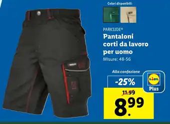 Lidl PARKSIDE Pantaloni corti da lavoro per uomo offerta
