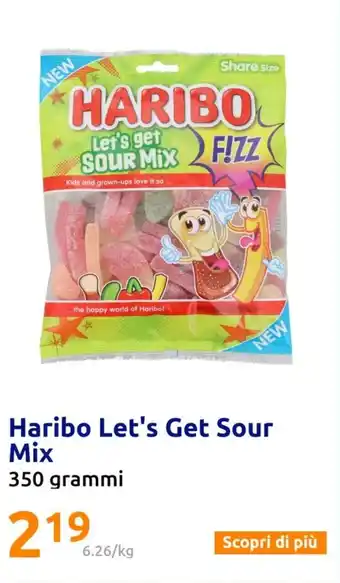 Action Haribo Let's Get Sour Mix 350 grammi offerta