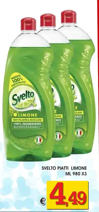 SVELTO PIATTI LIMONE ML 980 X3