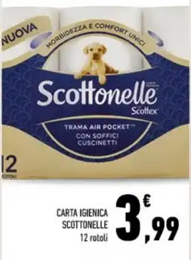 Conad CARTA IGIENICA SCOTTONELLE 12 rotoli offerta