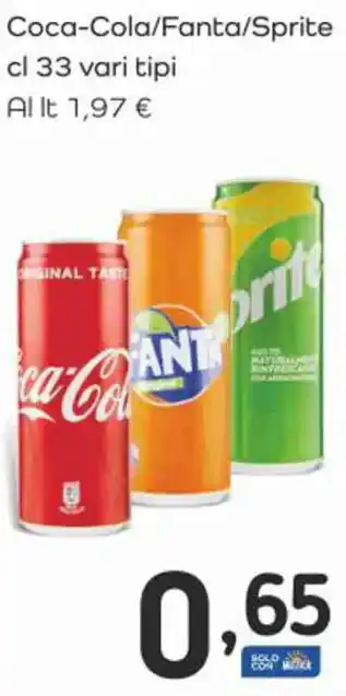 Famila Coca-Cola/Fanta/Sprite cl 33 vari tipi offerta