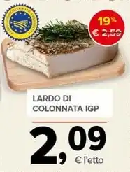 Todis LARDO DI COLONNATA IGP offerta