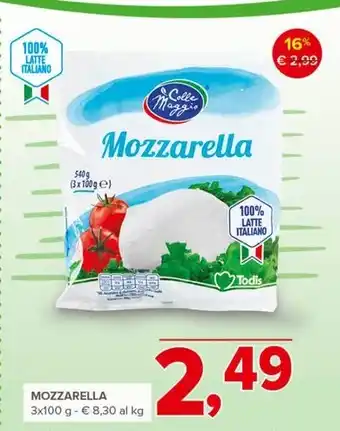 Todis MOZZARELLA 3x100 g offerta