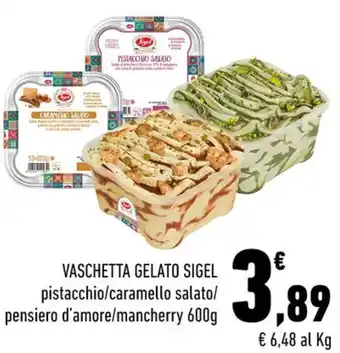 Conad VASCHETTA GELATO SIGEL 600 g offerta